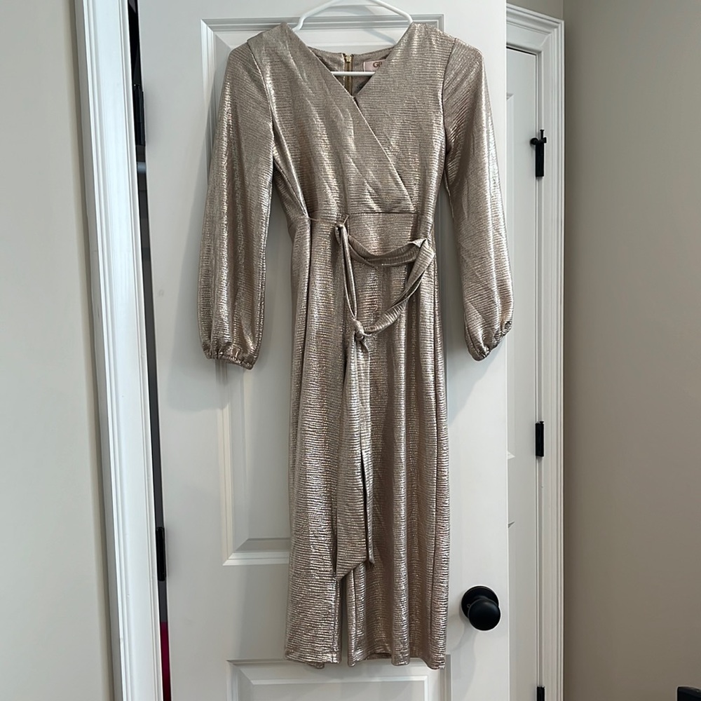 Sparkly gold jumpsuit size 10
